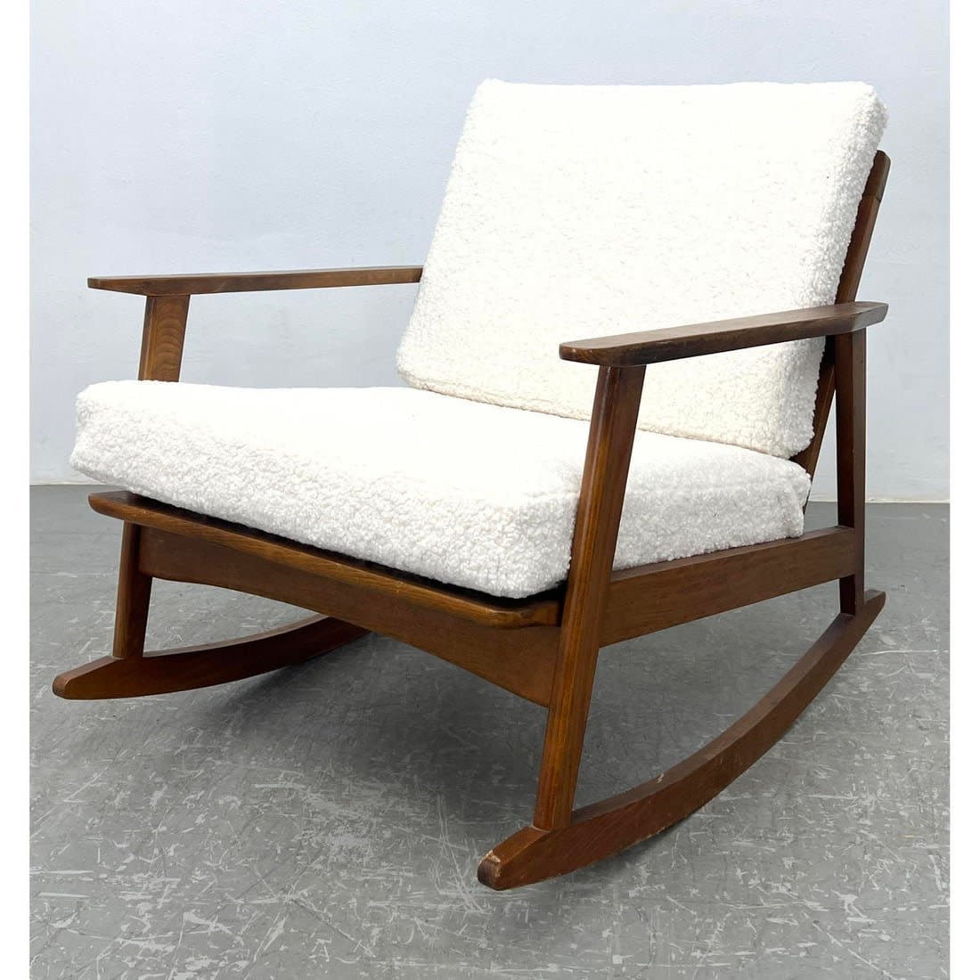 Midcentury modern walnut rocker  3cf428