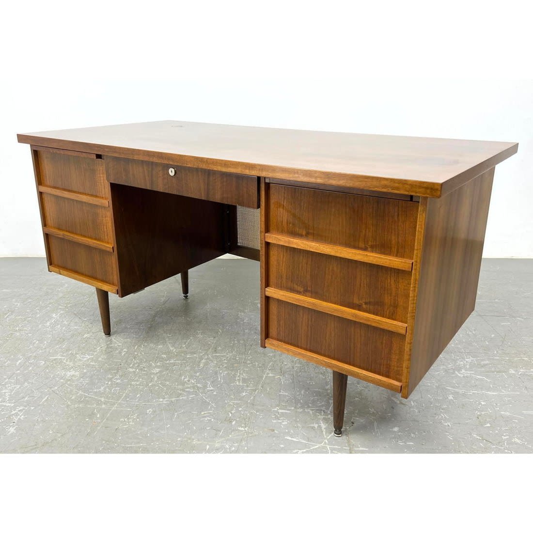 Mid Century Modern Double Pedestal