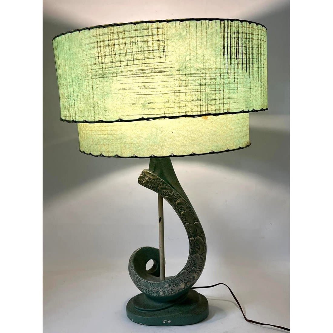 50s Modern Plaster Table Lamp with 3cf448
