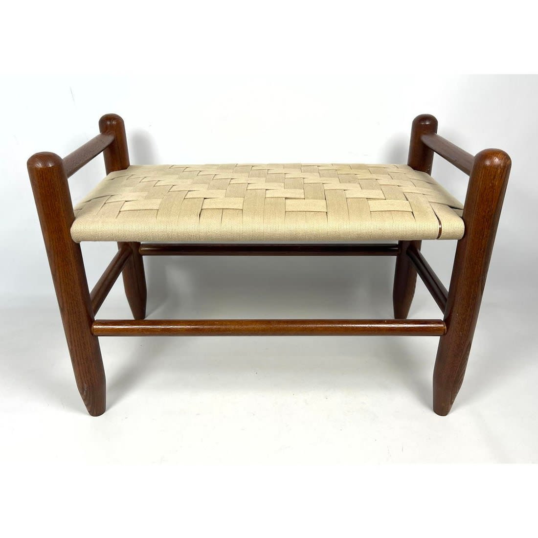 Danish style bench Woven webbing 3cf46f