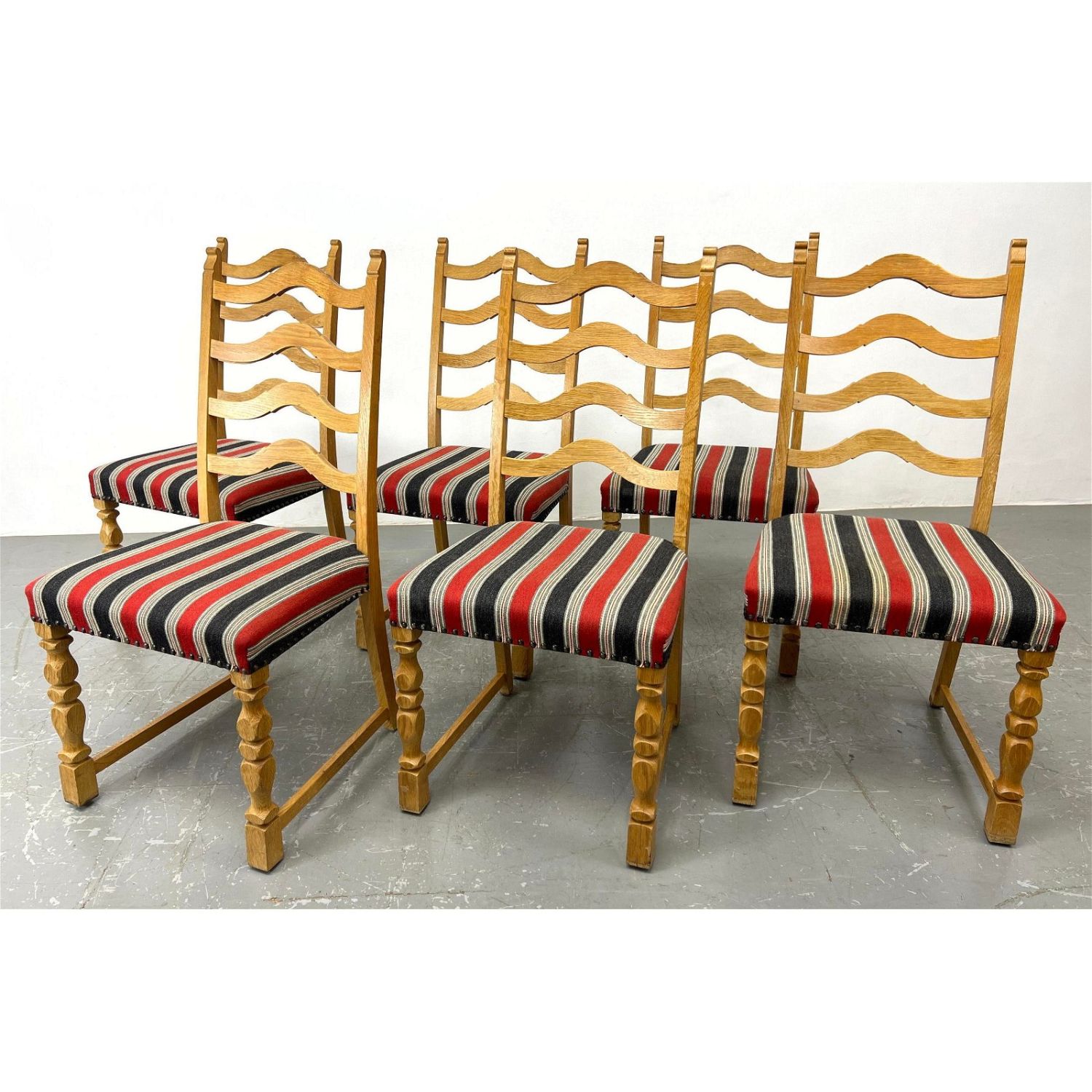 Set 6 Danish Oak Dining Chairs  3cf4c7