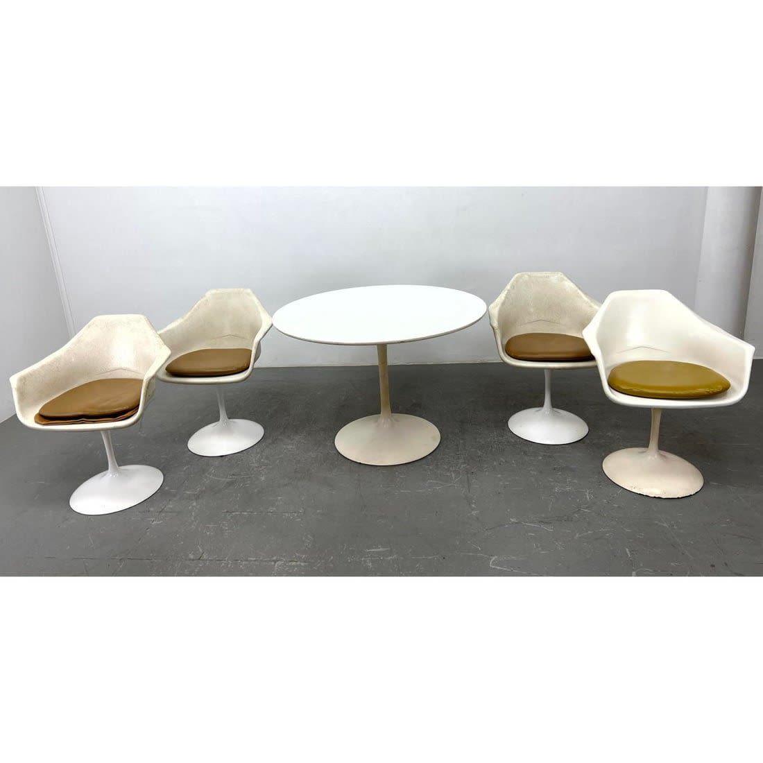 Burke Tulip Dining Table and 4
