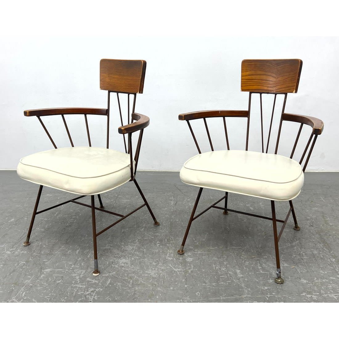 2pc Arm Chairs Mid Century Modern 3cf4f0