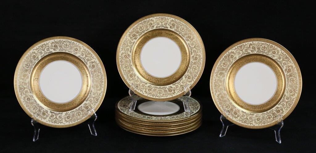 SET OF 8 HEINRICH CO GILT SERVICE 3cf55f