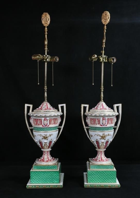 PAIR OF SEVRES STYLE PORCELAIN 3cf563