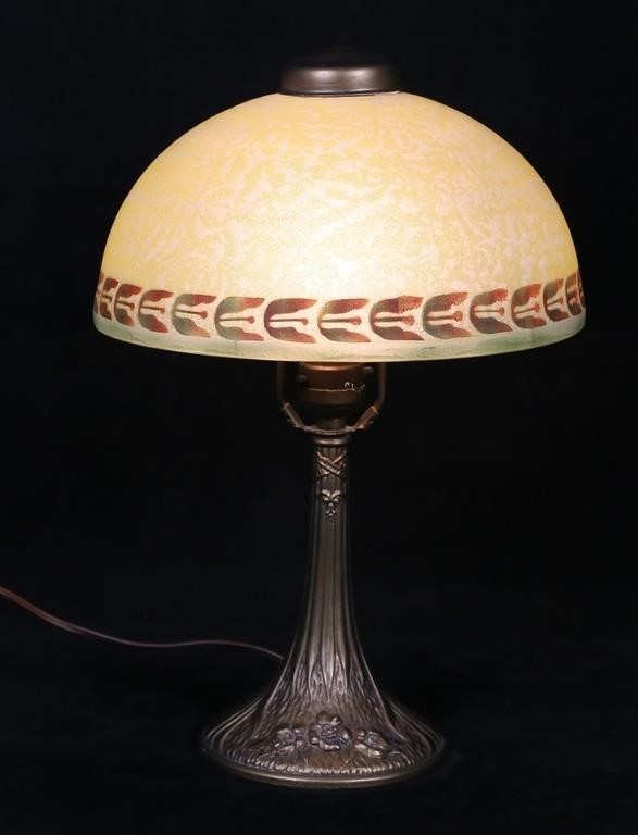 HANDEL STYLE LAMP WITH PAINTED