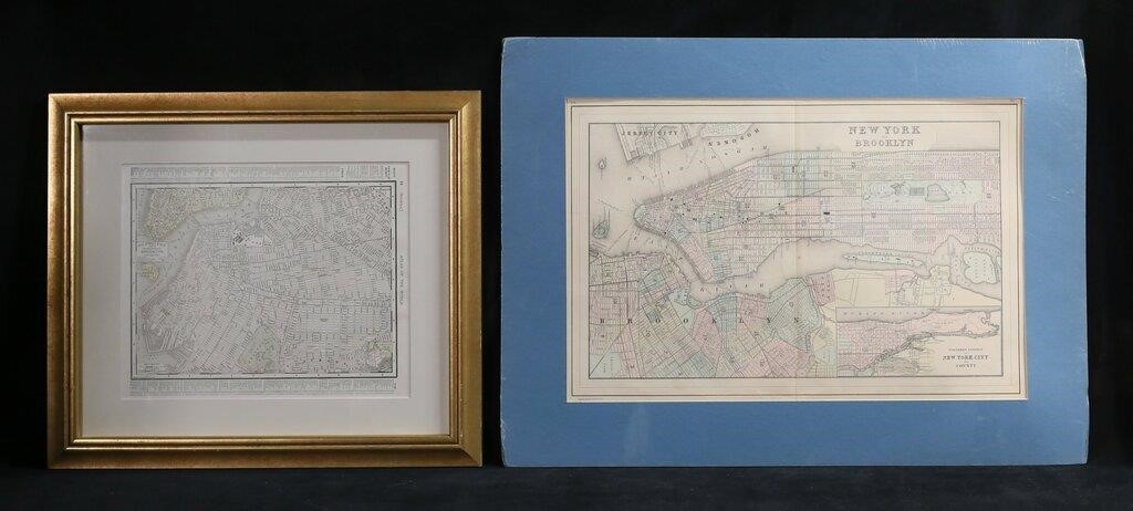 2 MAPS OF BROOKLYN NEW YORK 1890S2 3cf603