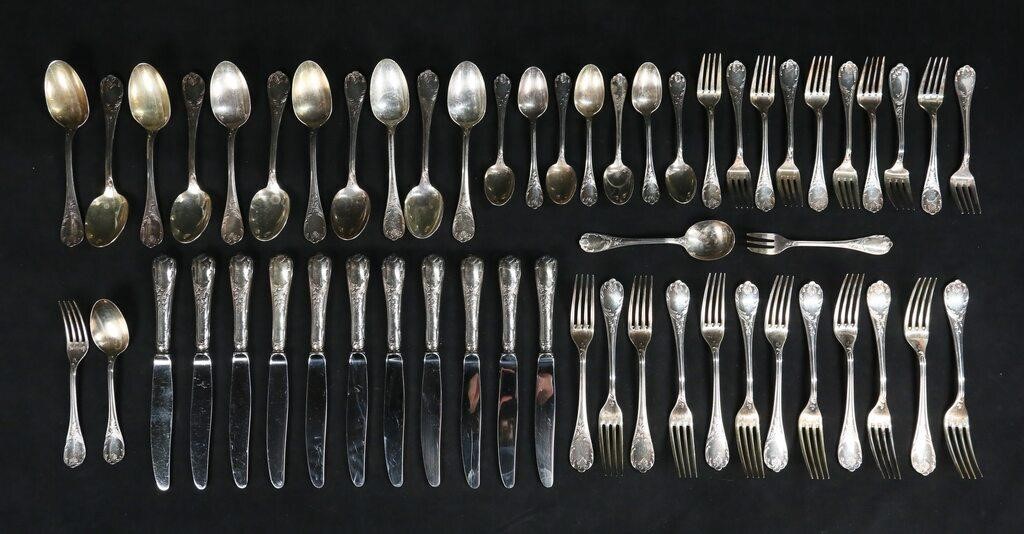 55 PIECES CHRISTOFLE MARLY SILVERPLATE 3cf641