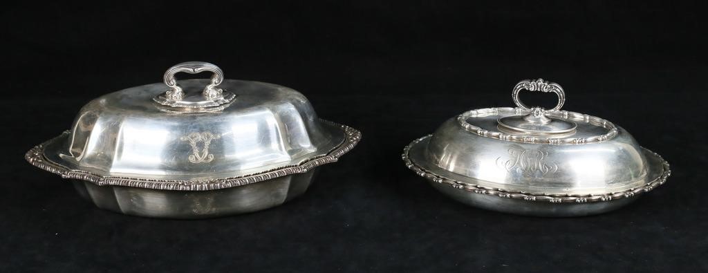 2 AMERICAN STERLING SILVER COVERED