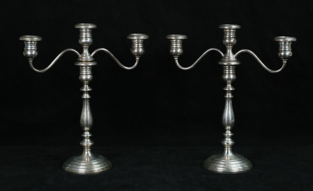 PAIR OF GORHAM WEIGHTED STERLING 3cf698