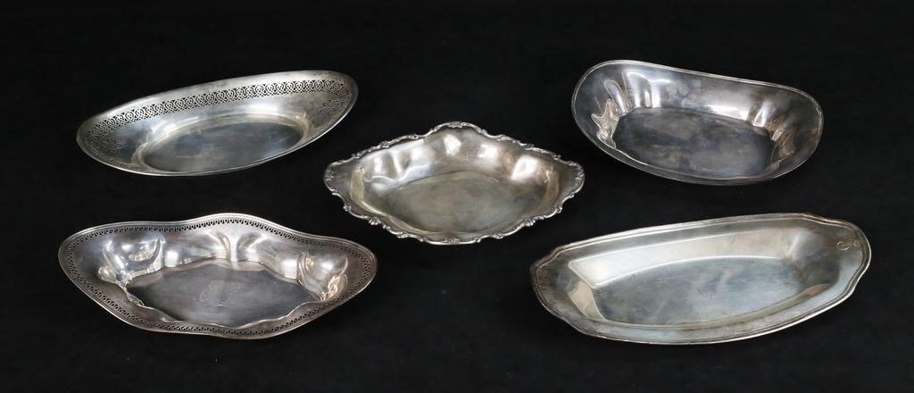 5 STERLING DISHES INCLUDING GORHAM  3cf69d