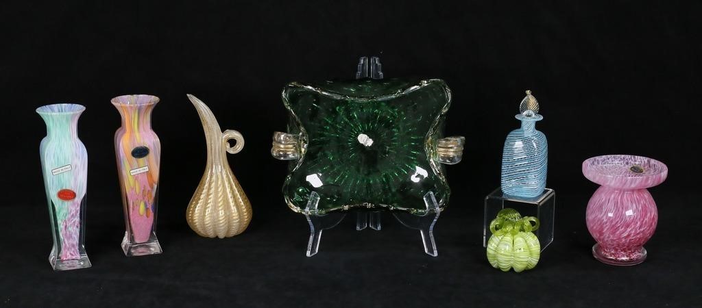 7 PIECES MURANO VENETIAN GLASS7 3cf6be