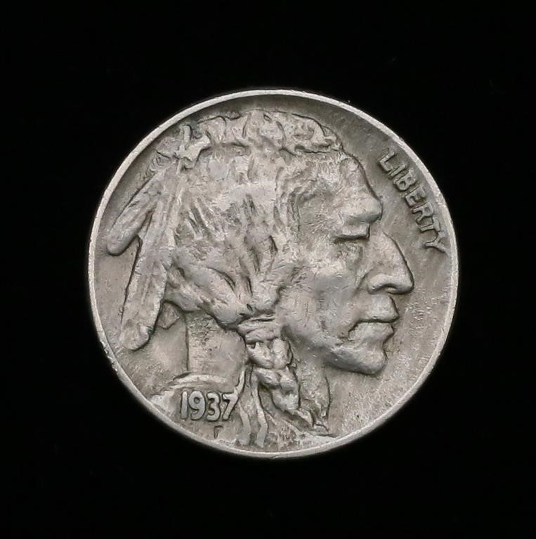 3 LEGGED BUFFALO NICKEL1937-D 3 Legged