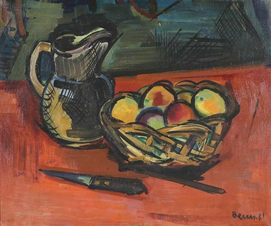 BEN BENN OIL ON CANVAS STILL LIFE