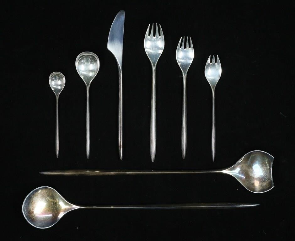 74 PIECES COHR STERLING FLATWARE74 pieces