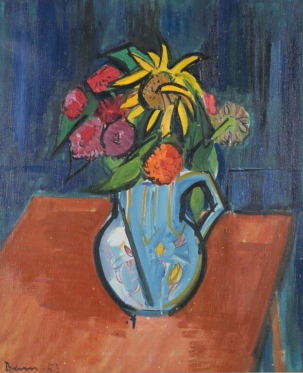 BEN BENN OIL ON CANVAS STILL LIFE