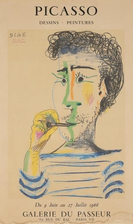 PICASSO FRENCH EXHIBITION POSTER