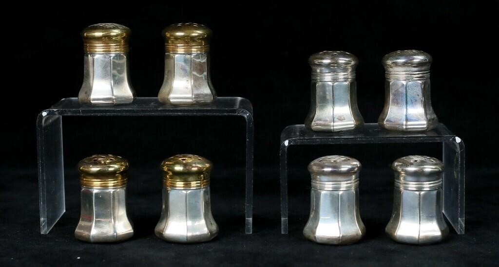 SET OF 8 CARTIER STERLING SALT & PEPPERSSet