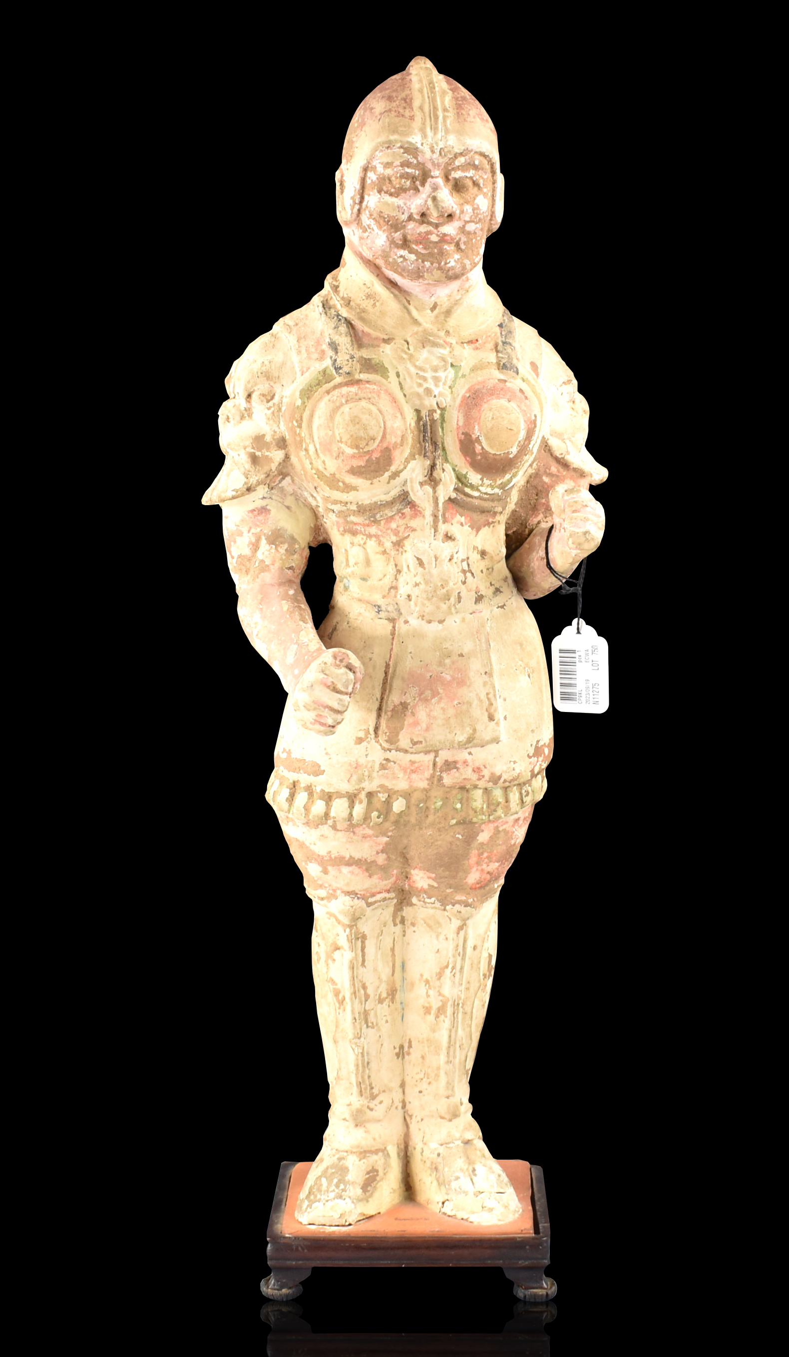 LARGE CHINESE PAINTED GUARDIAN 3cf82d