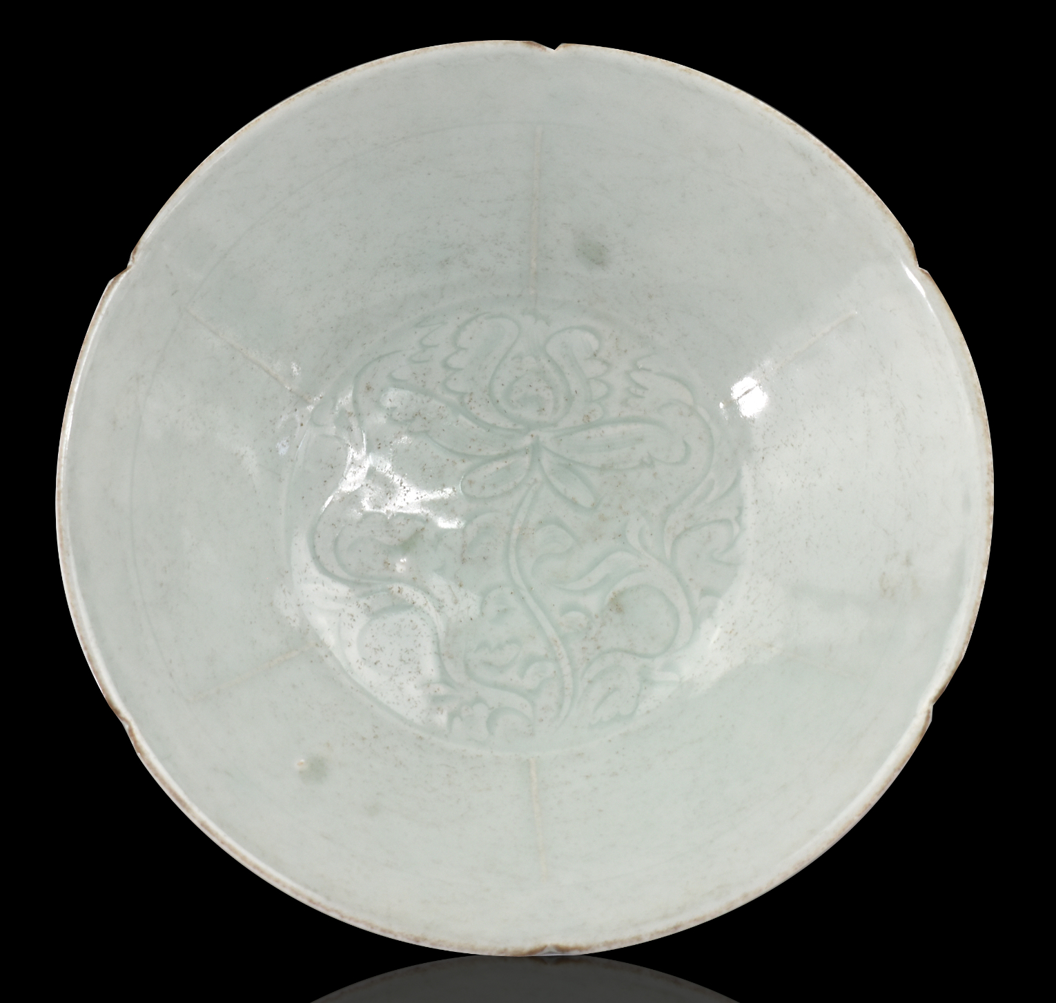 CHINESE QINGBAI GLAZED FLORAL BOWL,SONG