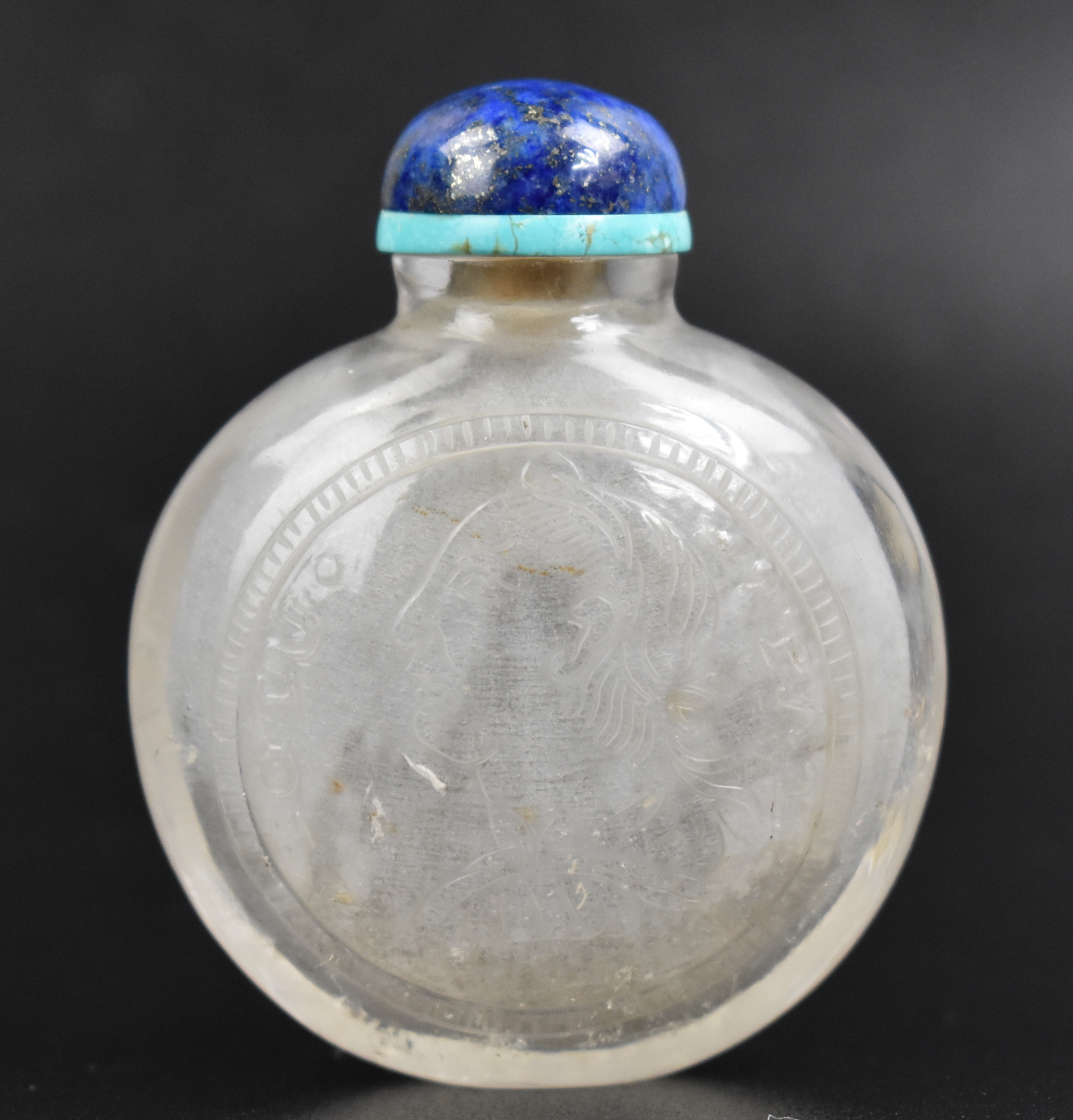 CHINESE CRYSTAL CARVED SNUFF BOTTLE 3cf85e