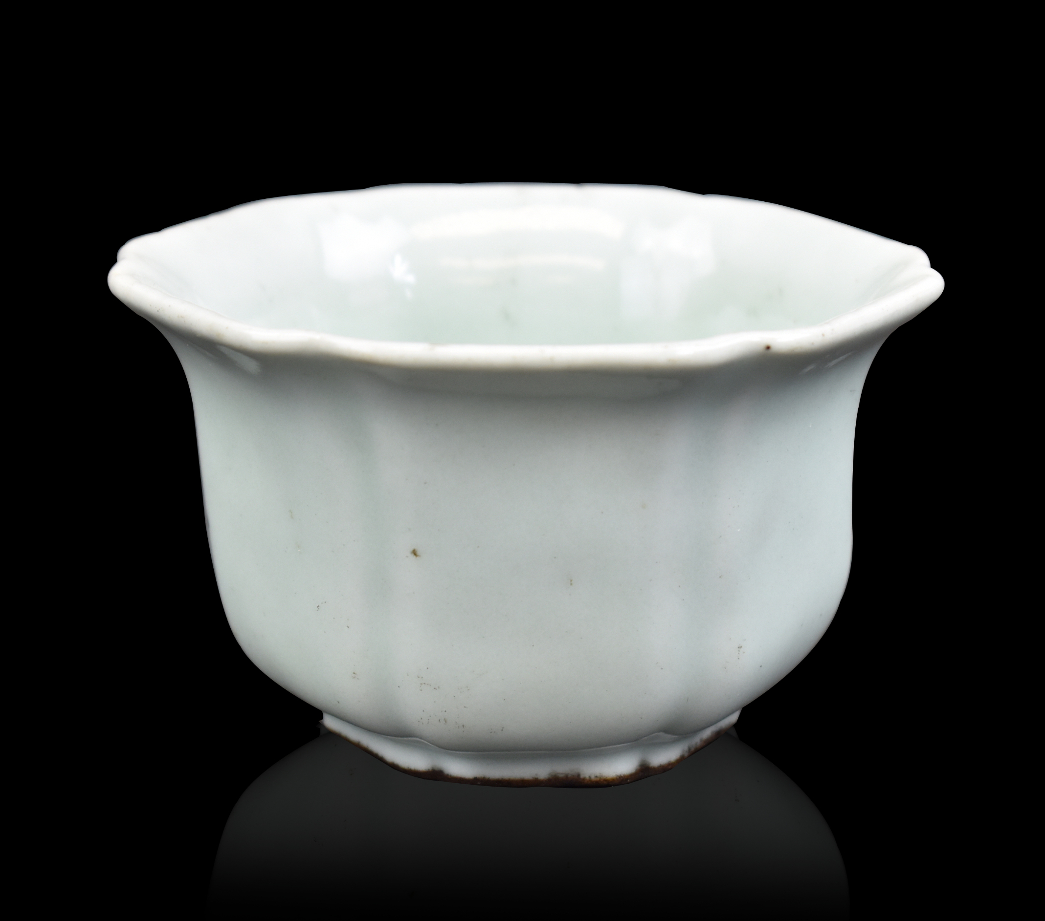 CHINESE RU TYPE GLAZED HEXAGONAL BOWL,19TH