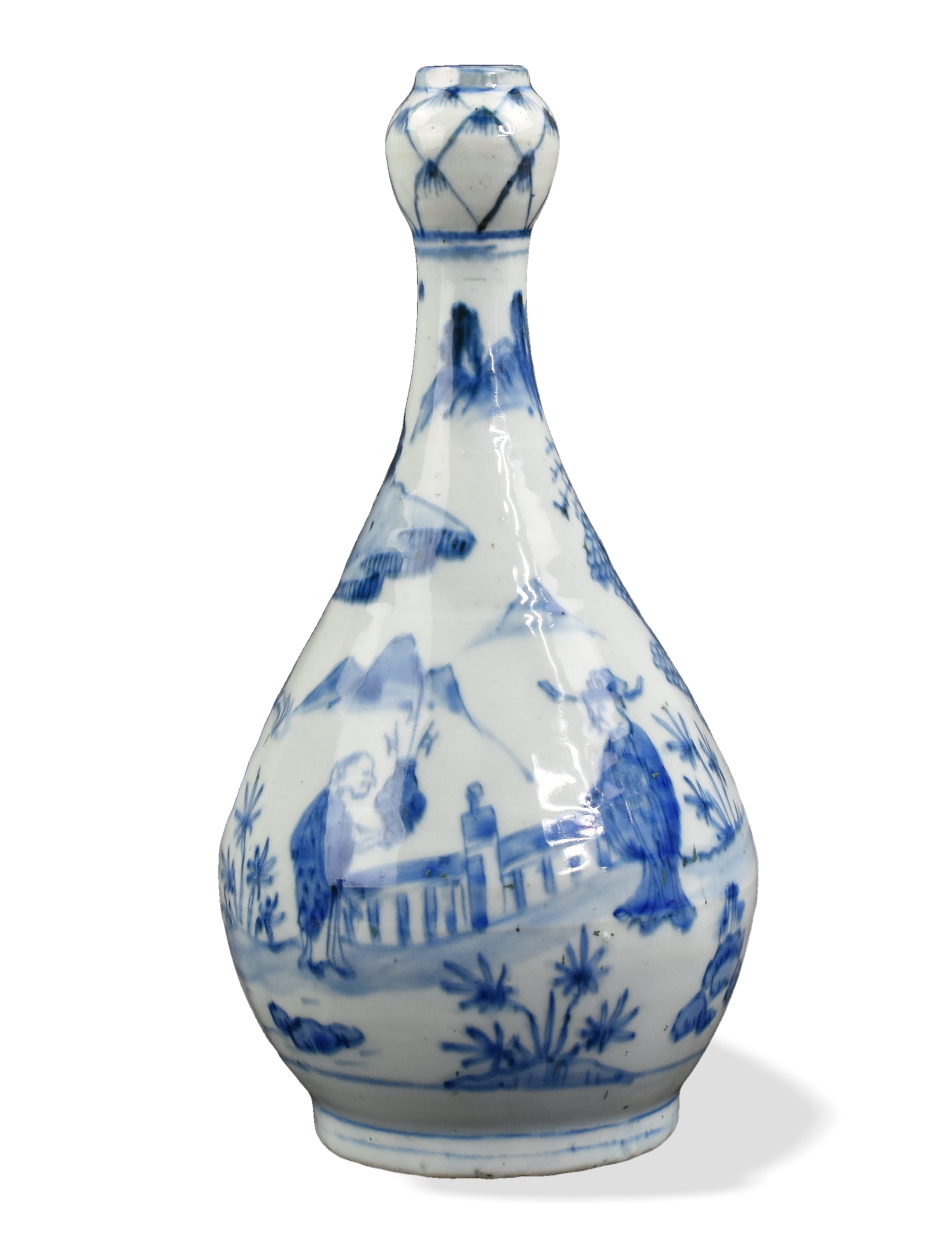 CHINESE BLUE WHITE FIGURAL VASE  3cf8fb