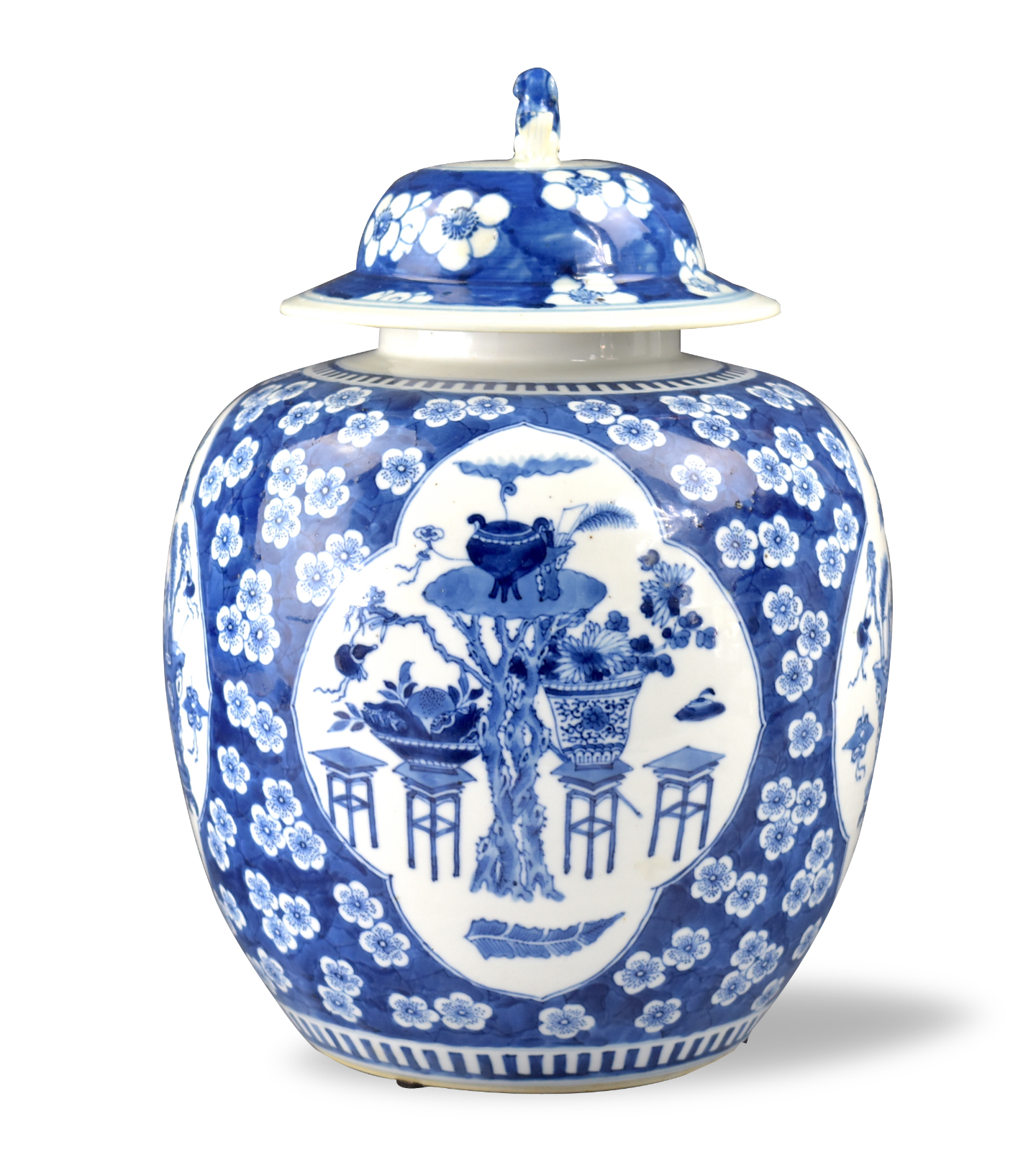 CHINESE BLUE AND WHITE PRUNUS JAR