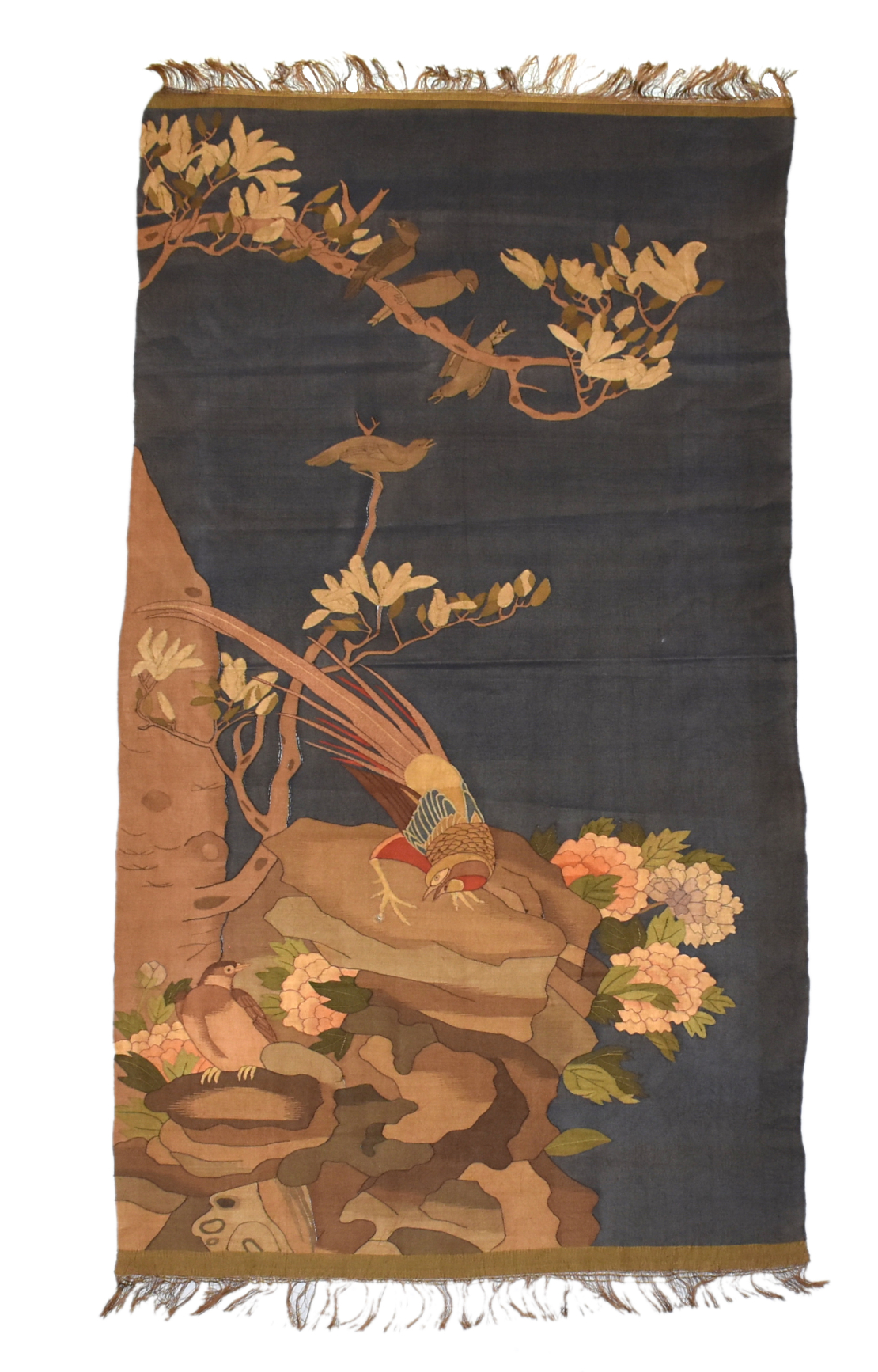 CHINESE EMBROIDERY KESI PANEL W/ PHEASANT,