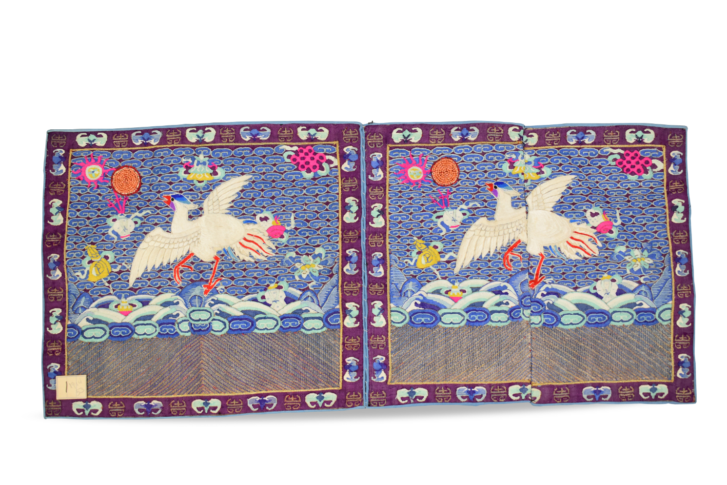 PAIR OF CHINESE EMBROIDERY RANKING