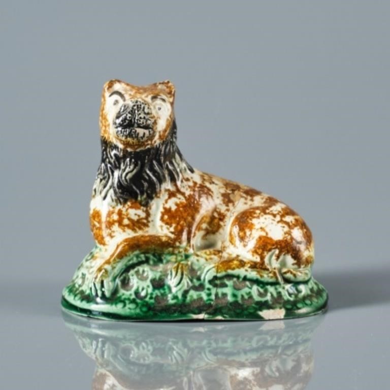 18TH C. STAFFORDSHIRE CREAMWARE LIONEngland