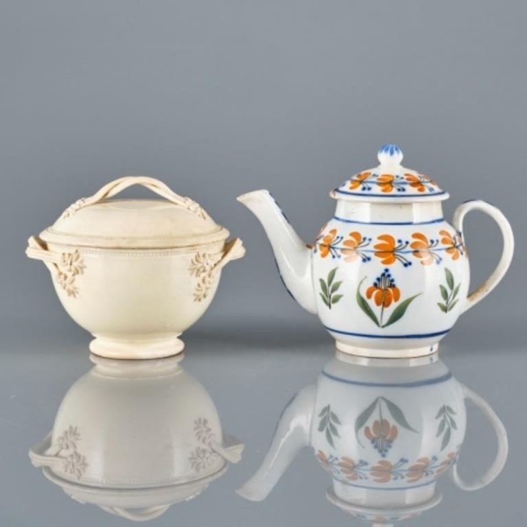 ANTIQUE STAFFORDSHIRE CREAMWARE TEAWAREEngland,