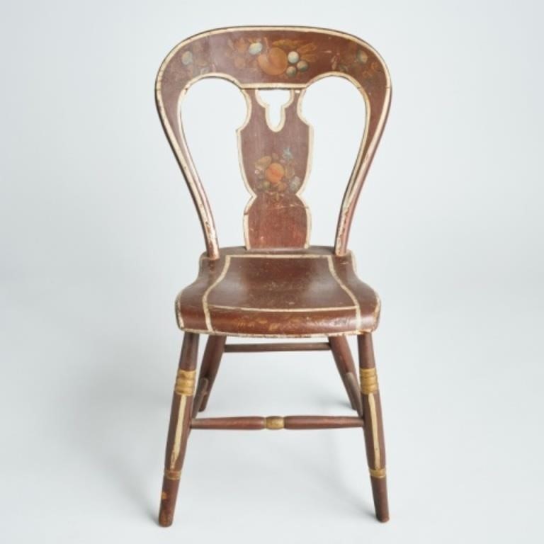 LATE FEDERAL PERIOD STENCILED SIDE CHAIRUSA,