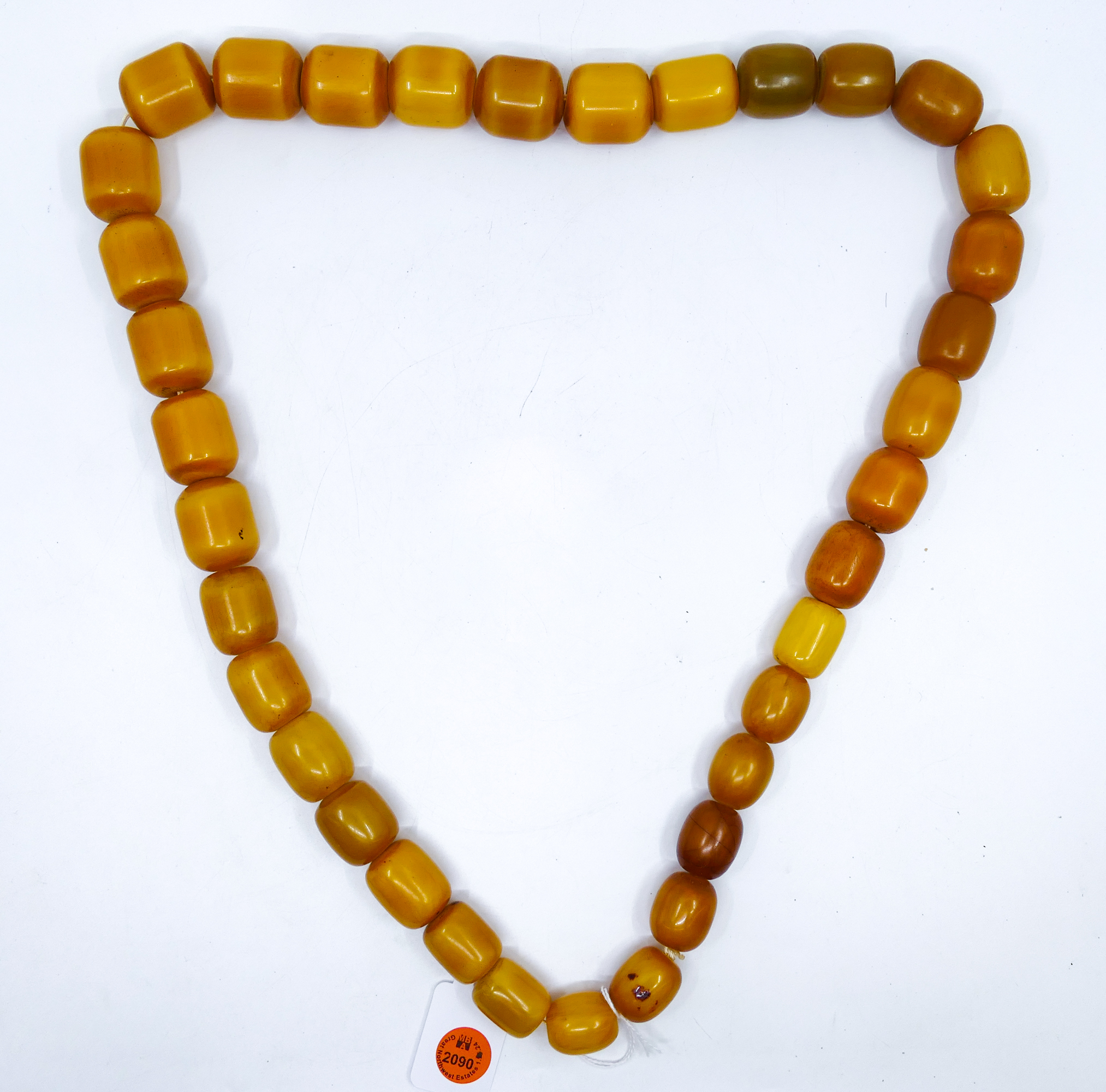 Old Asian Copal Amber Bead Necklace 3cfaff