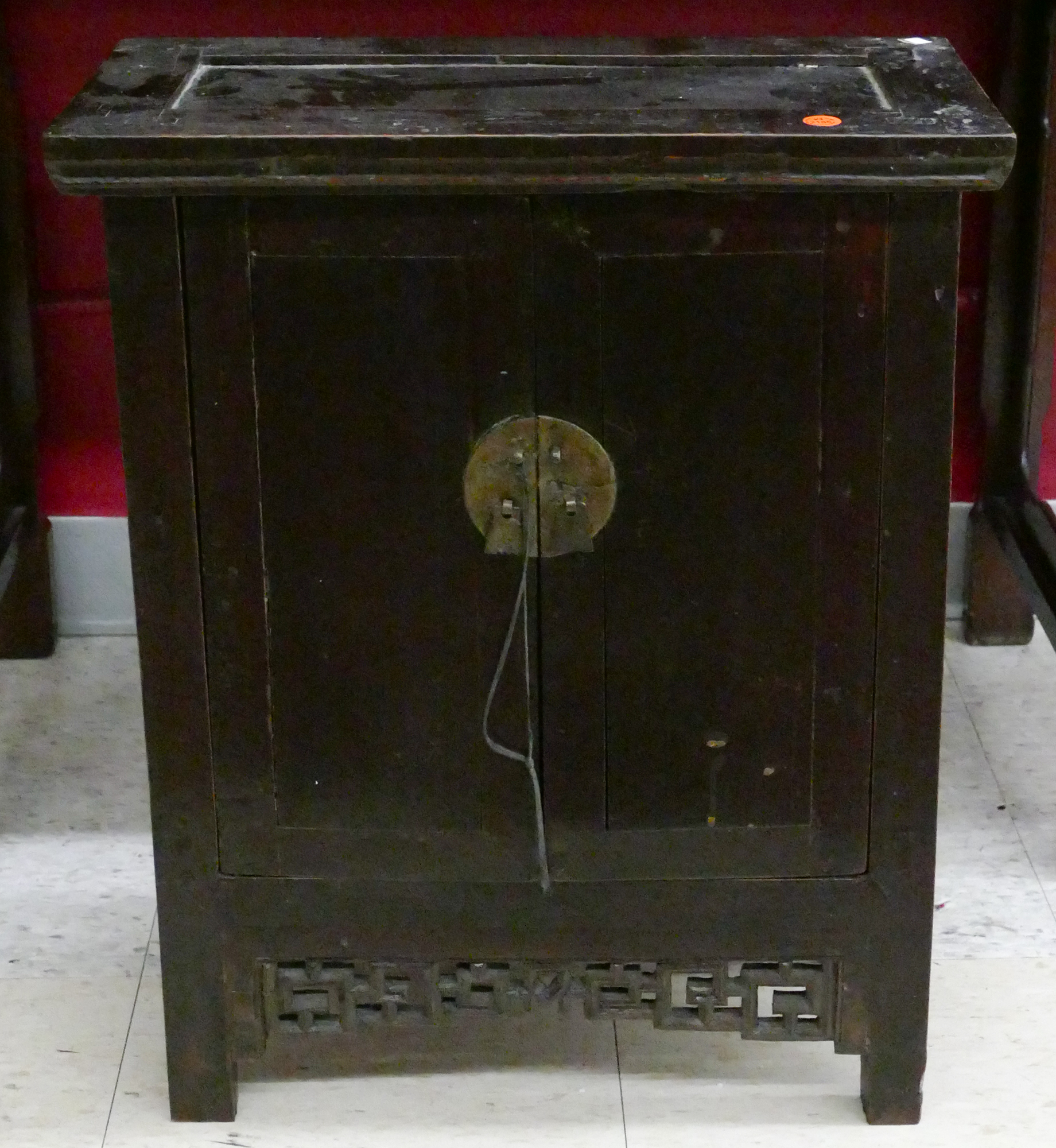 Antique Chinese Elmwood Small Cabinet