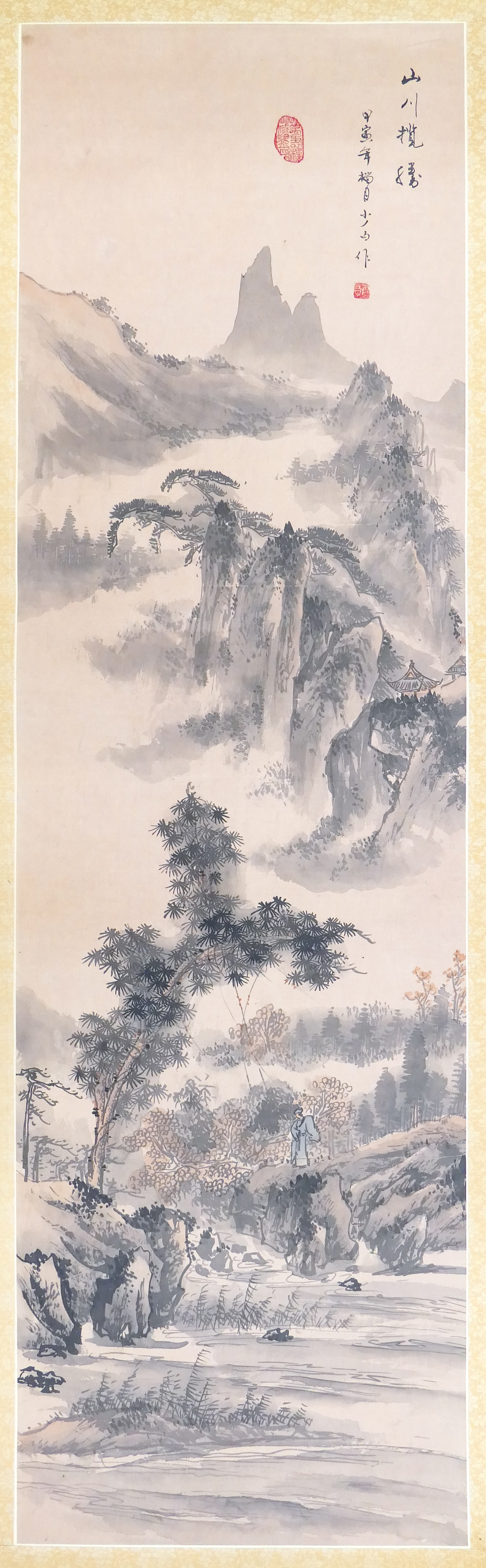 Old Chinese Mountainous Landscape