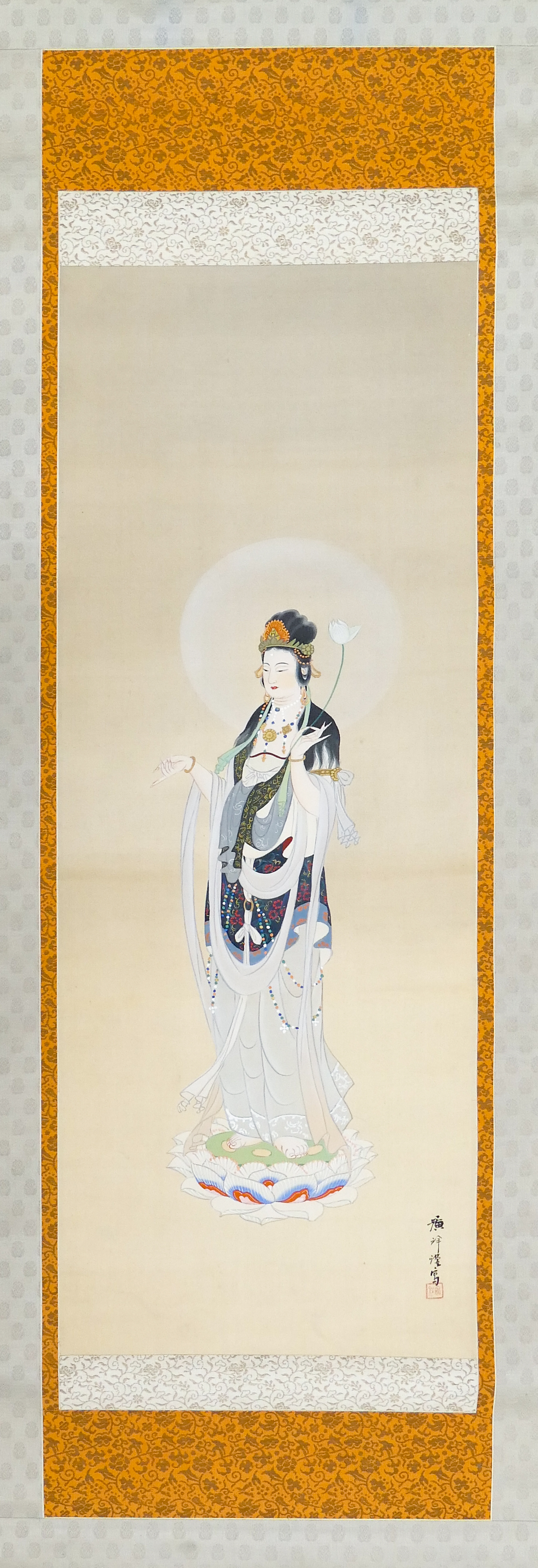 Japanese Guanyin Scroll Painting 3cfb7d