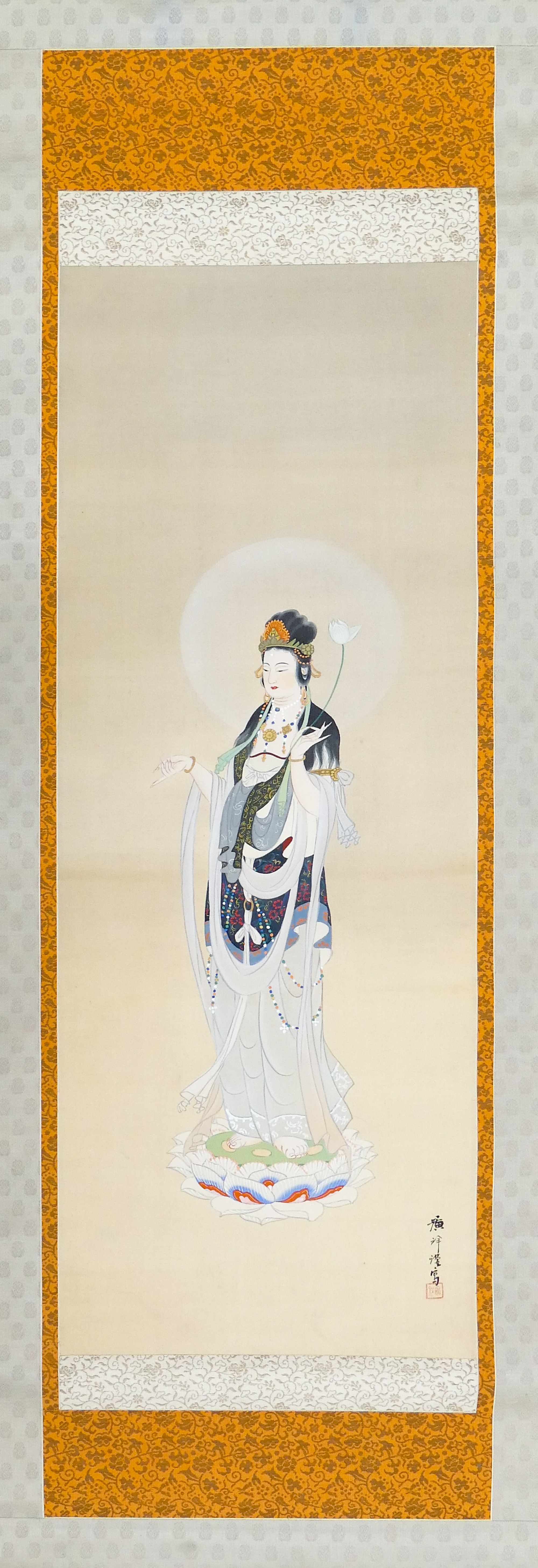 Japanese Guanyin Scroll Painting