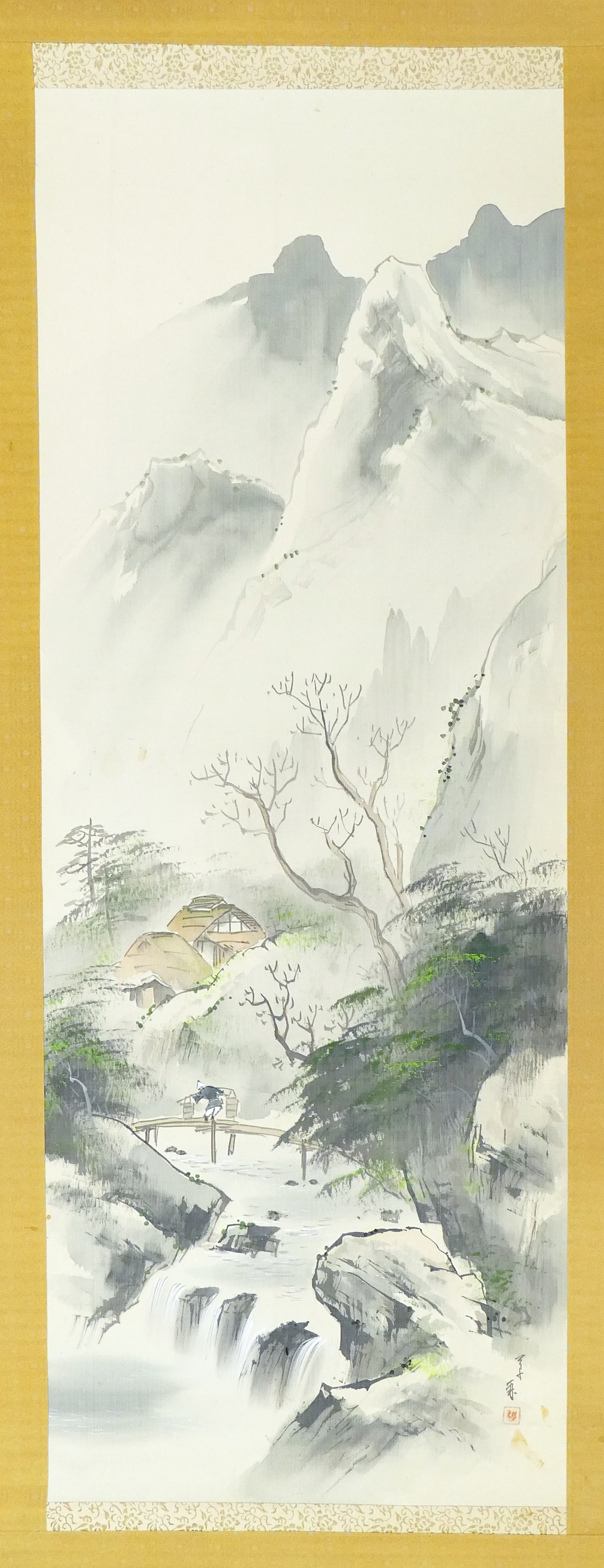 Japanese River & Mountain Scroll