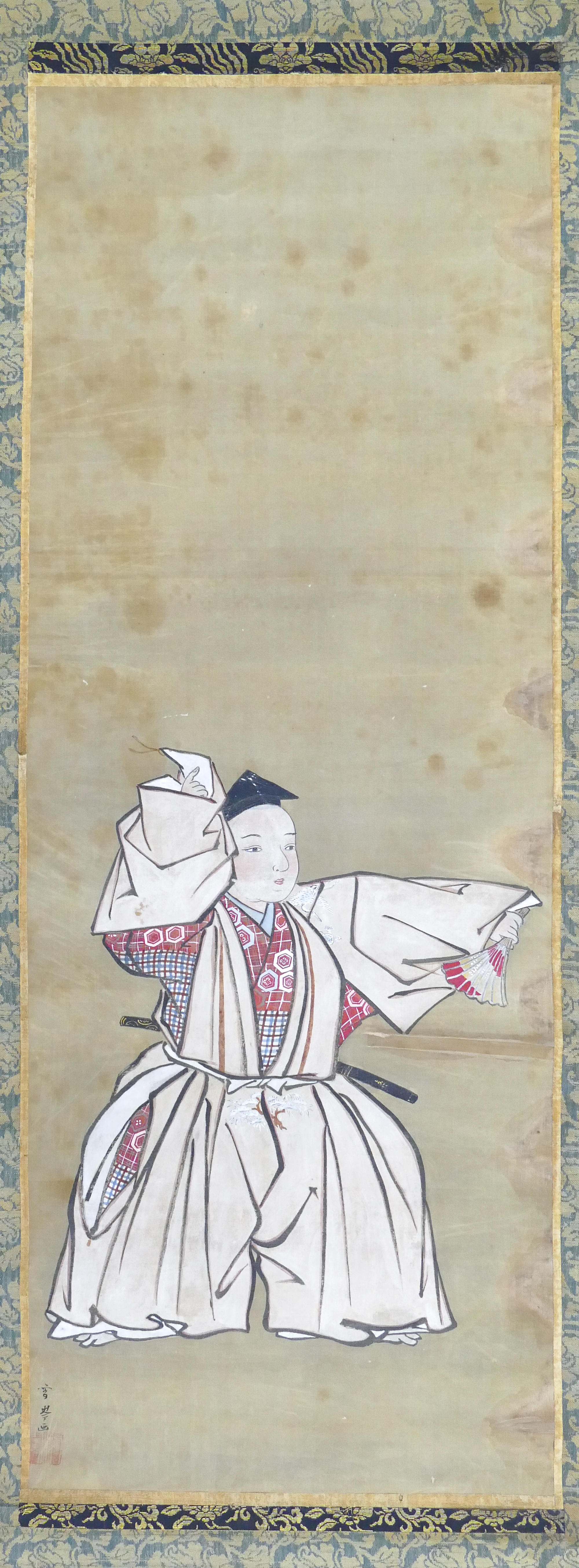 Old Japanese Kabuki Dance Scroll