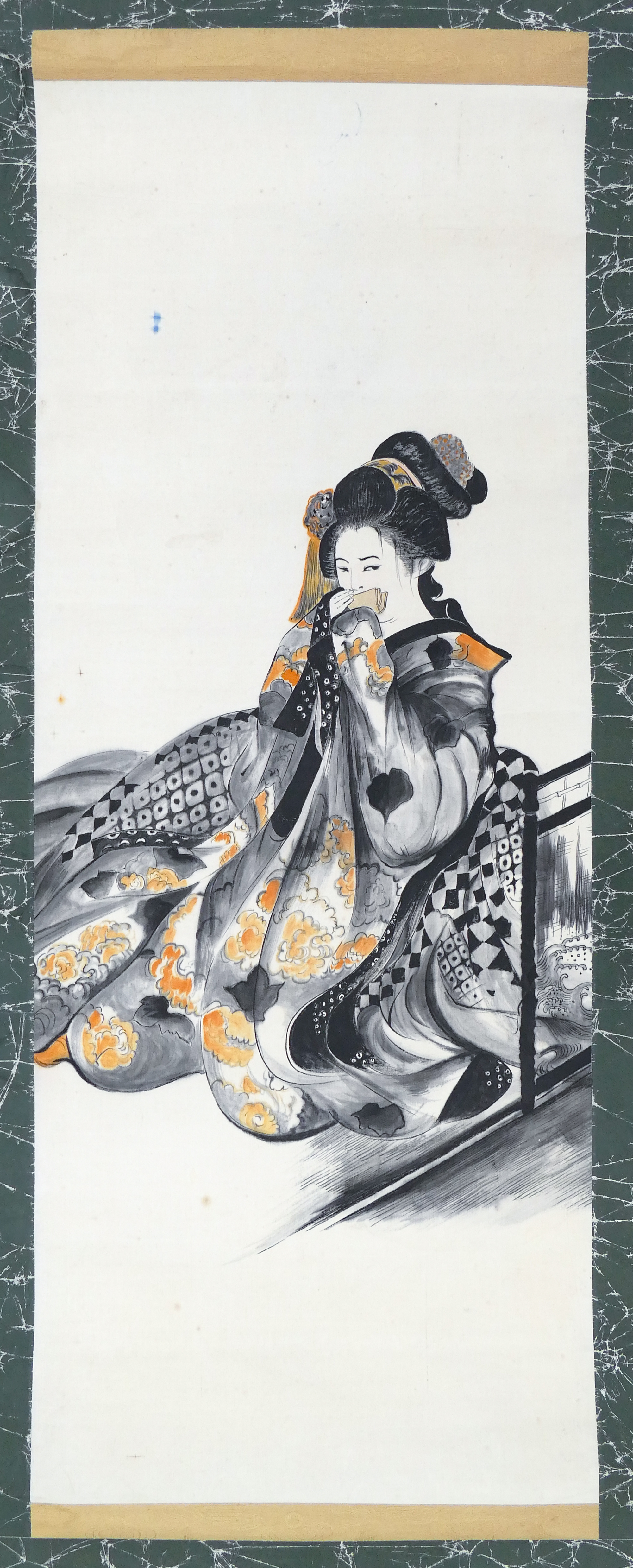 Japanese Geisha Scroll Painting 3cfb92