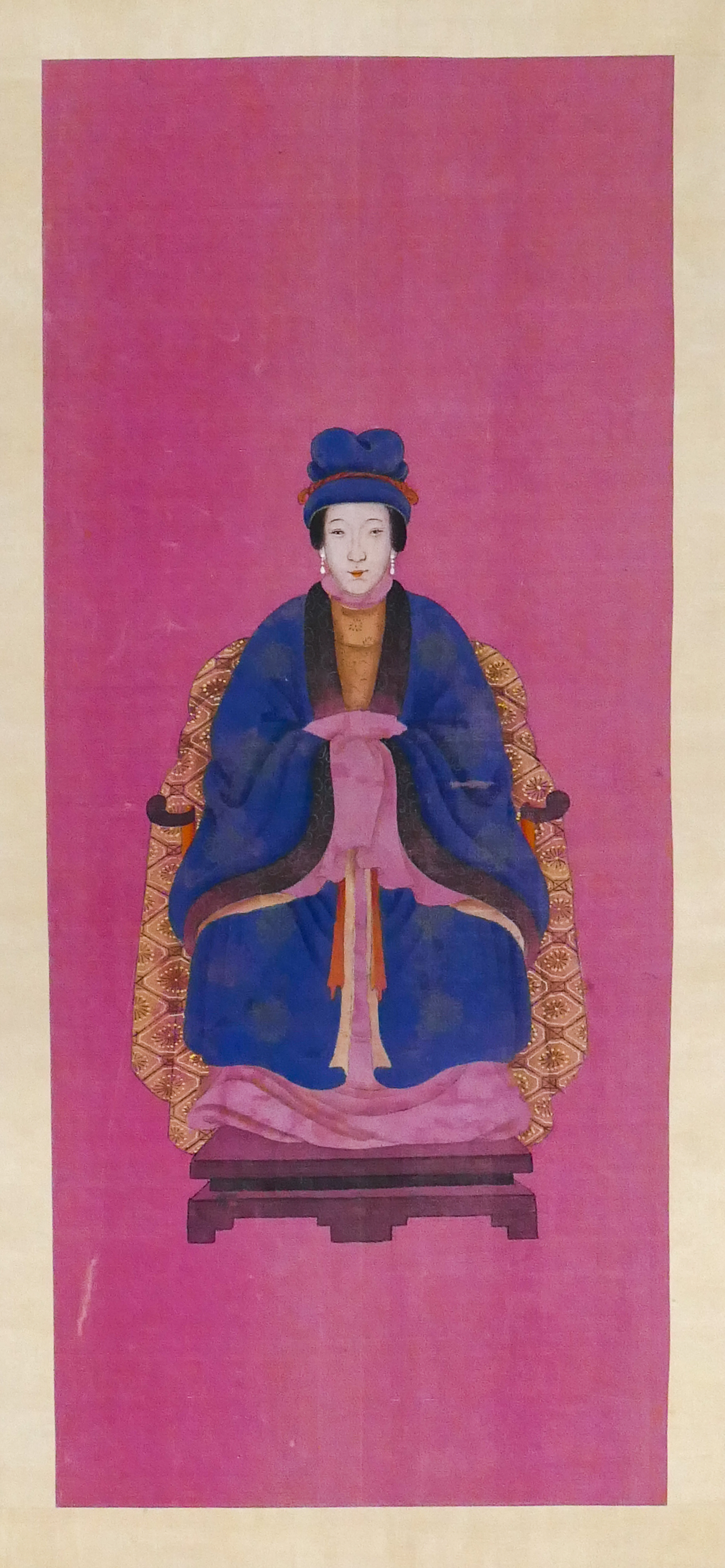 Chinese Woman Portrait Scroll Painting