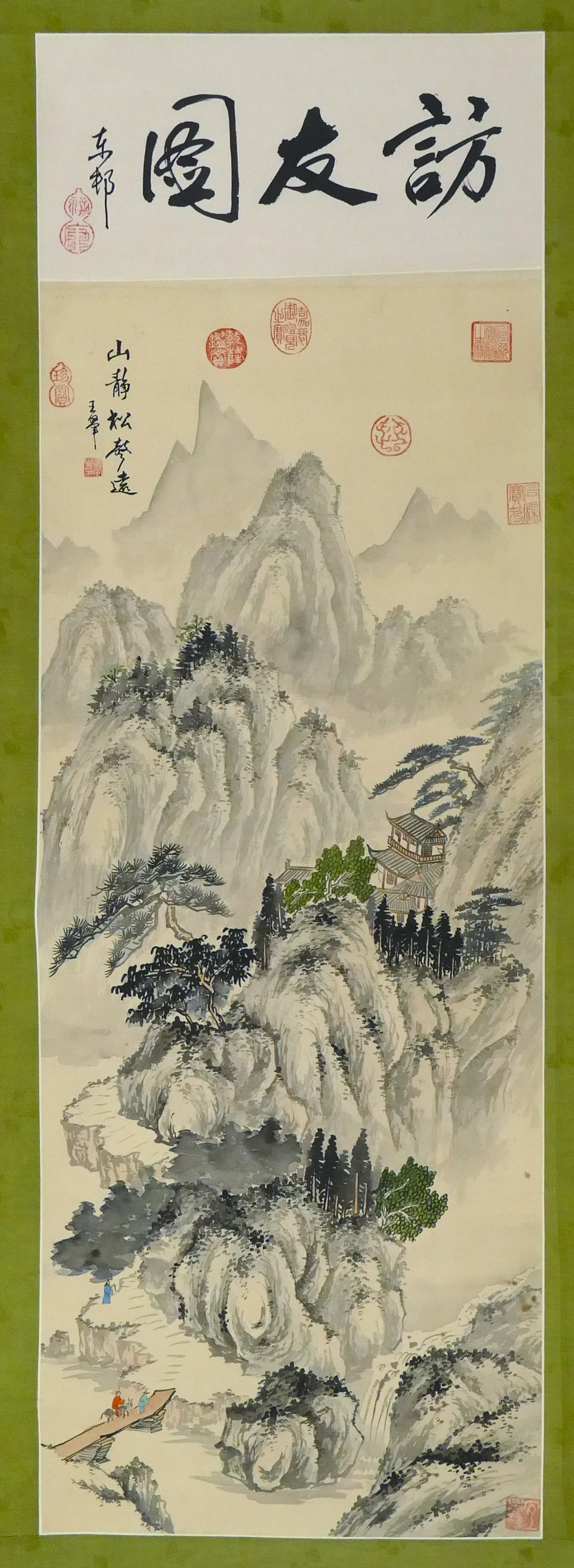 Chinese Mountainous Landscape Scroll 3cfbc8