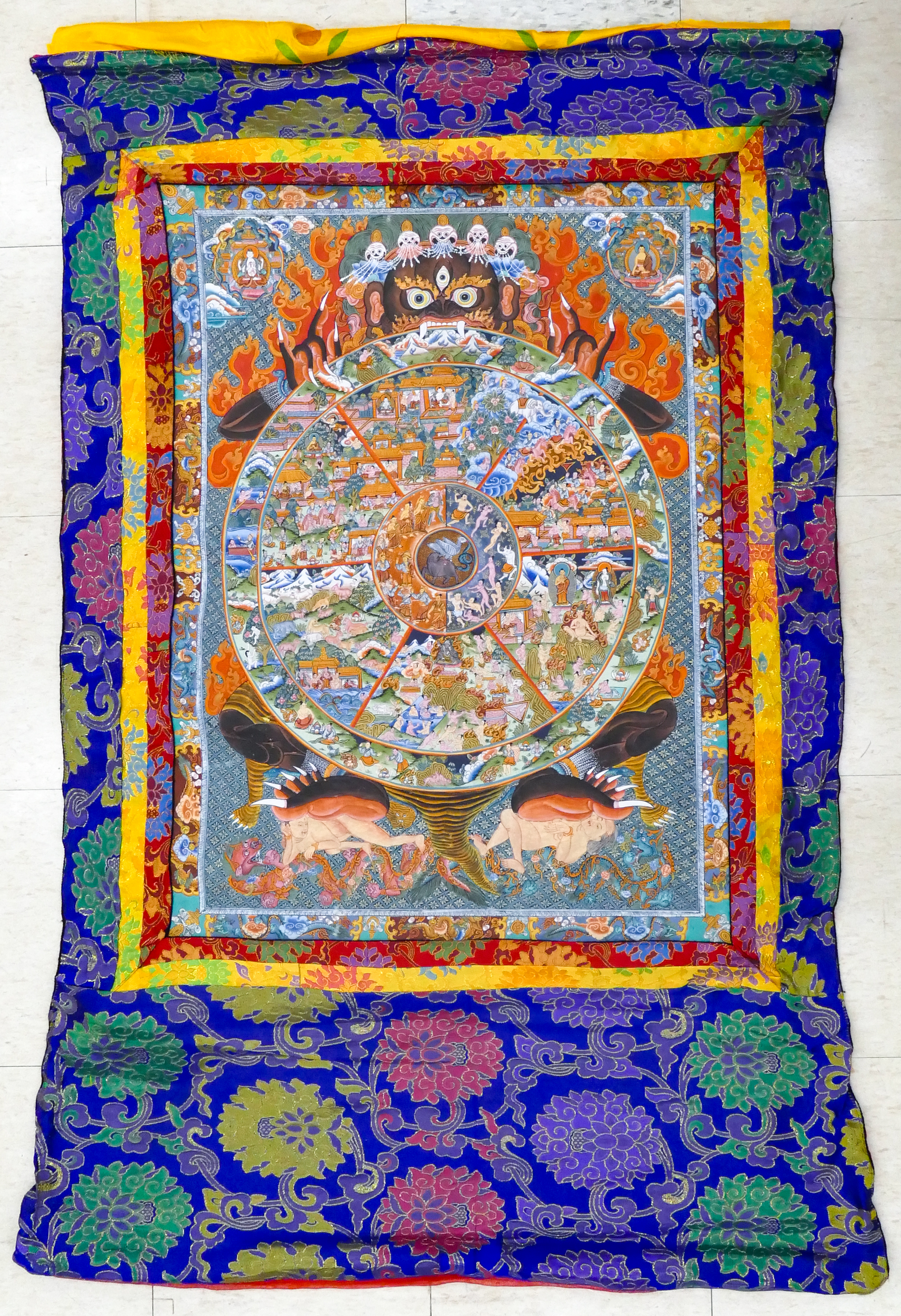 Tibetan Painted Mahakala Thangka 3cfbc9