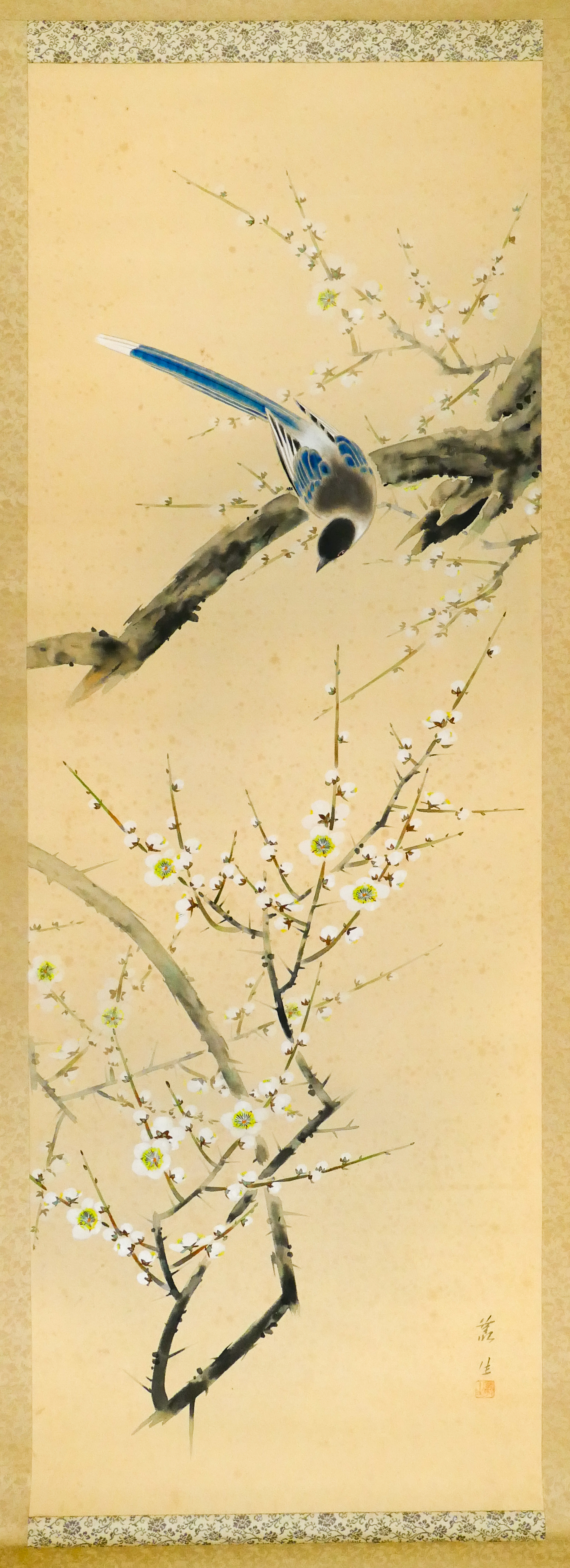 Chinese Bird Flower Scroll Painting 3cfbd0