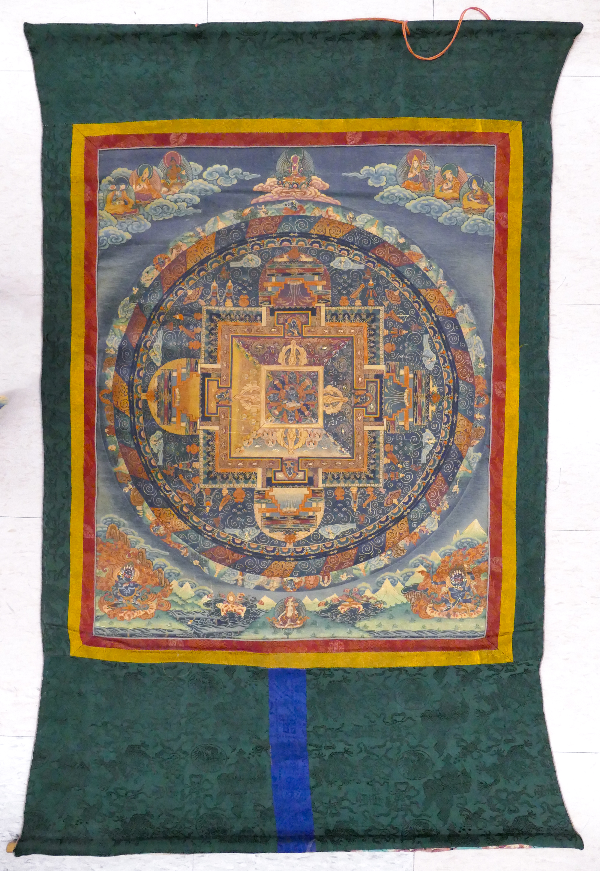 Semi antique Tibetan Painted Thangka 3cfbcd