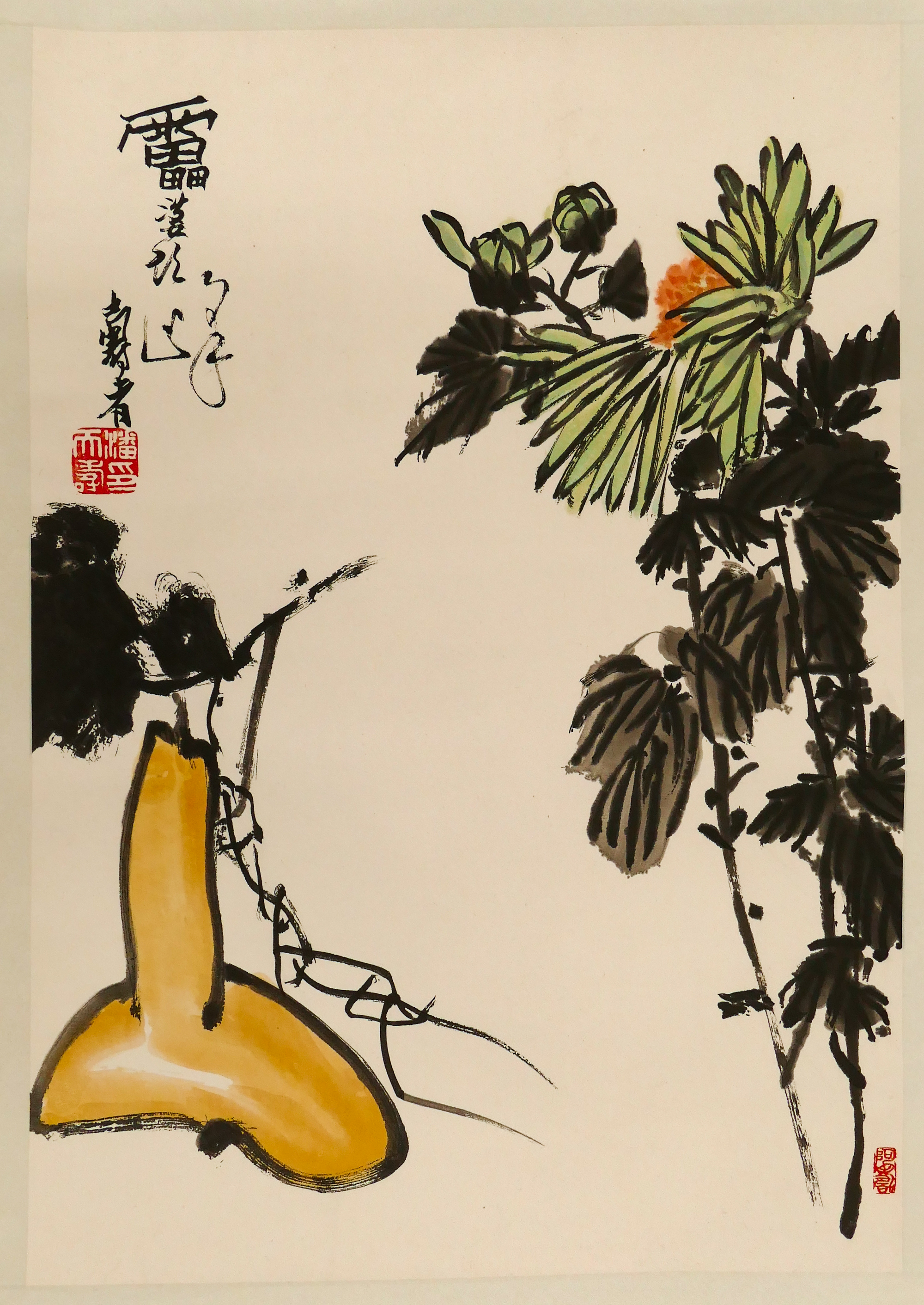 After Pan Tianshou Floral Woodblock 3cfbdb