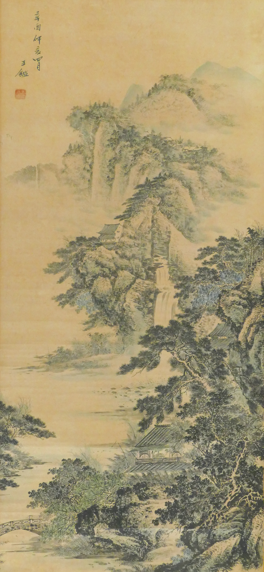 Chinese Mountainous Landscape Scroll 3cfbf8