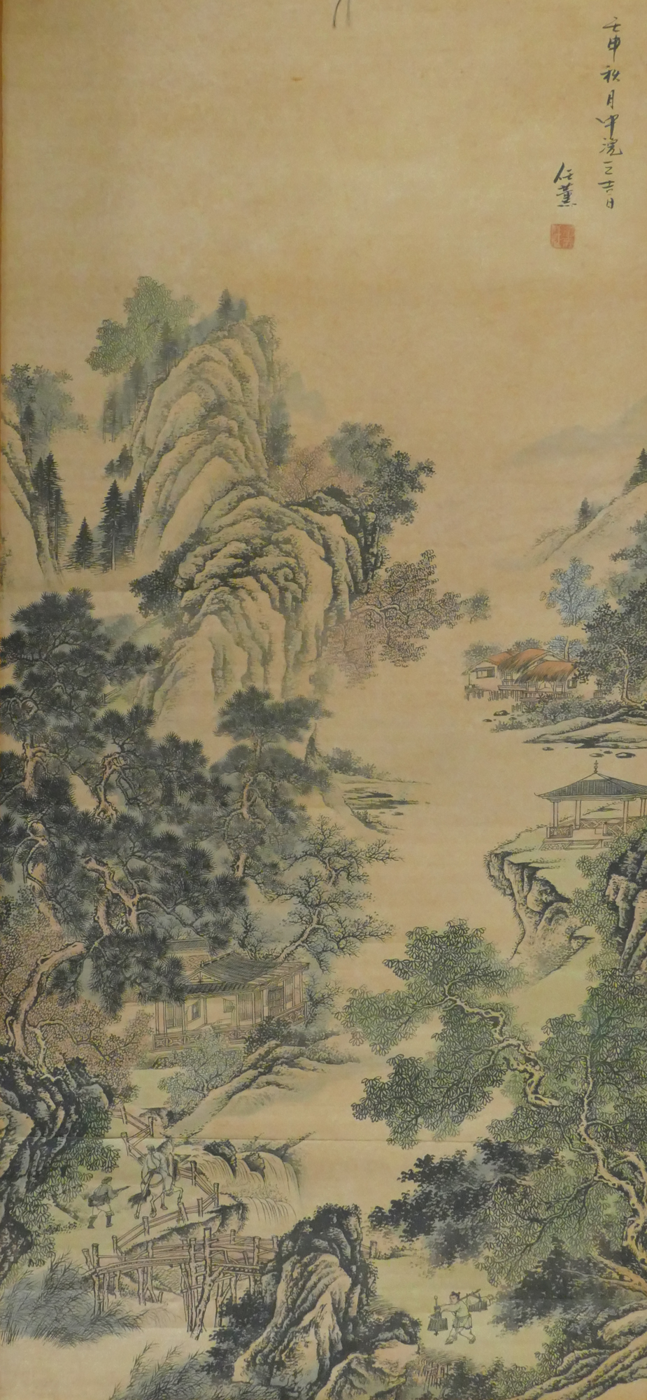 Chinese Village Scroll Painting 3cfbf7