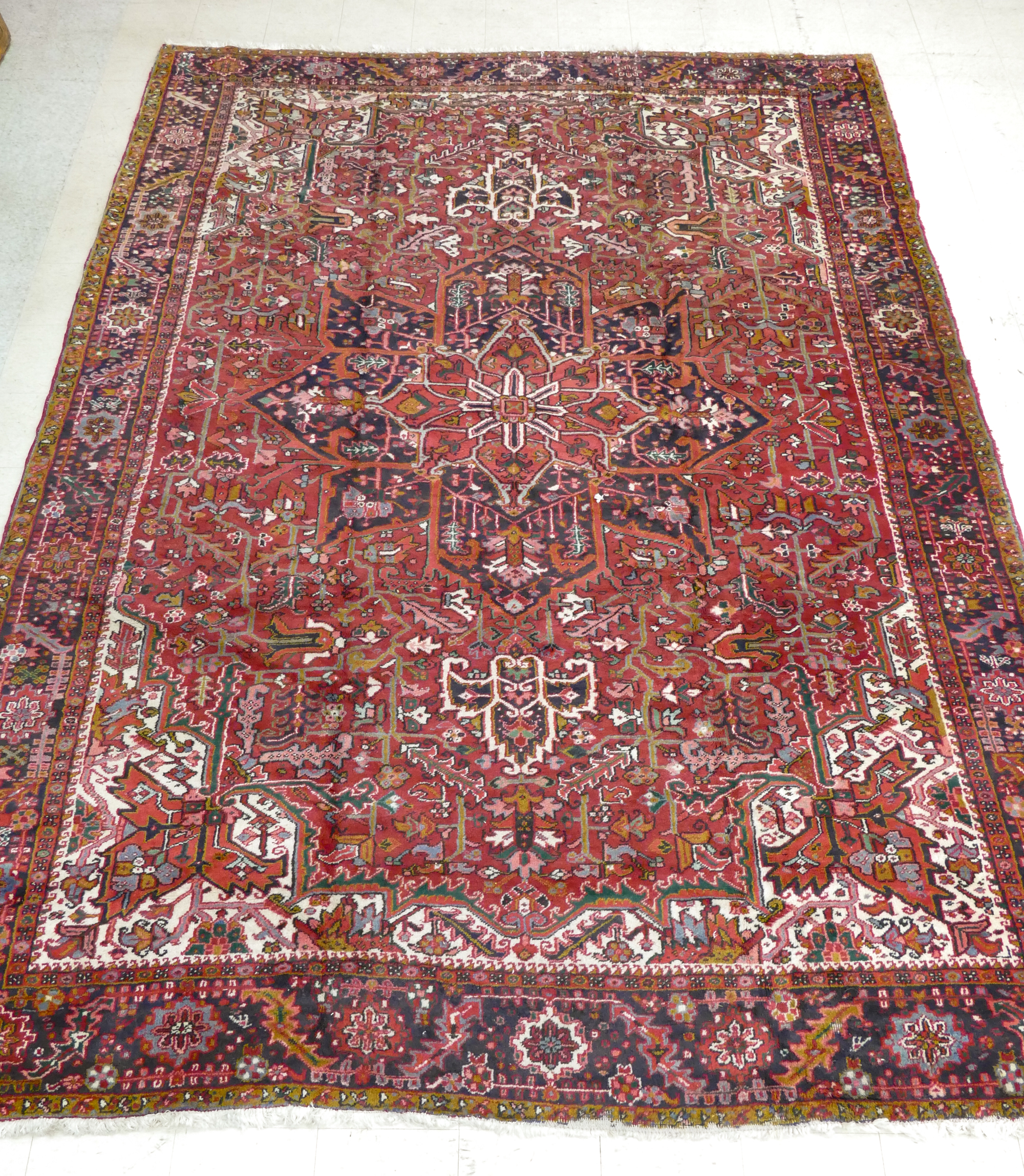 Semi Antique Persian Heriz Oriental 3cfc06